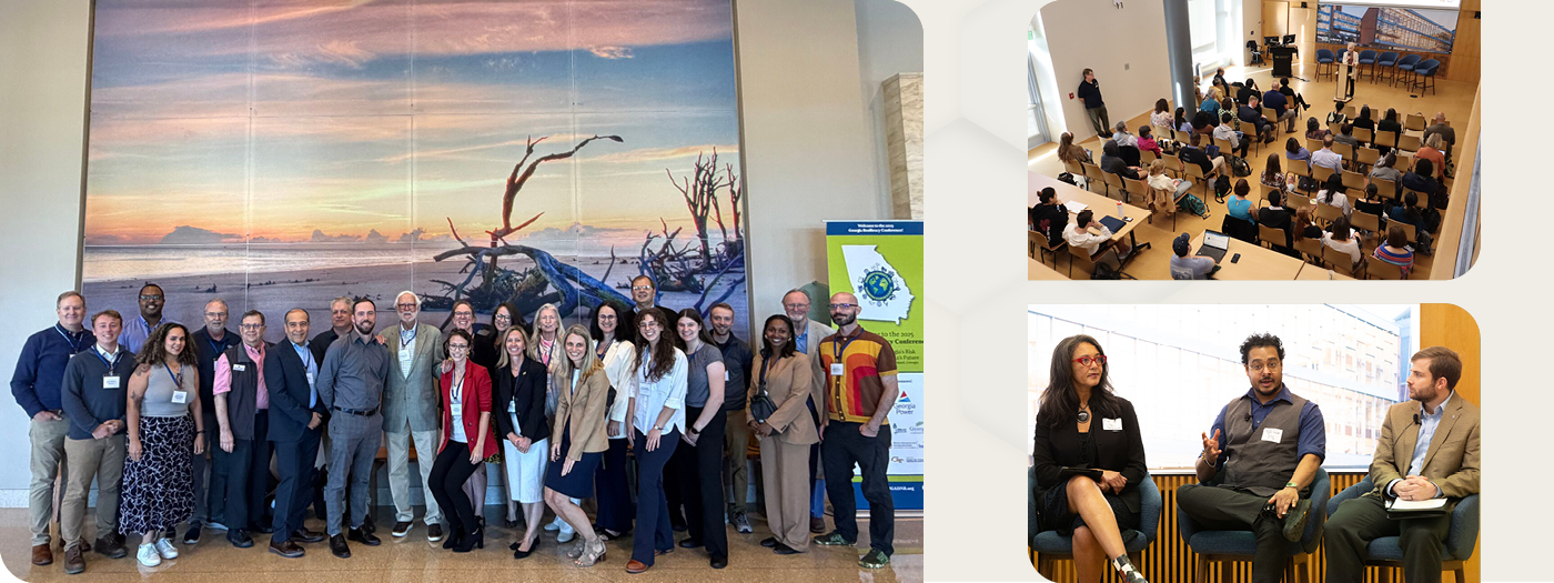 Collage of three images from the Sustainability Showcase